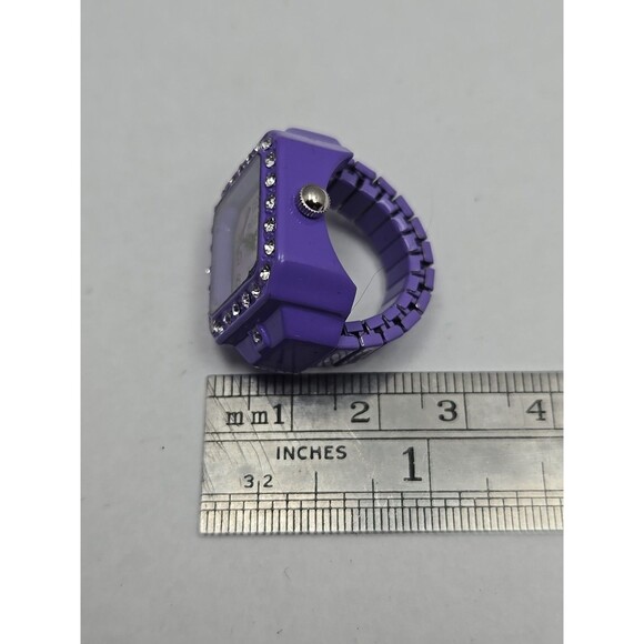 Bozhi Purple Quartz Ring Watch Crystals New Battery Retro Stretch Accessory - Picture 9 of 9
